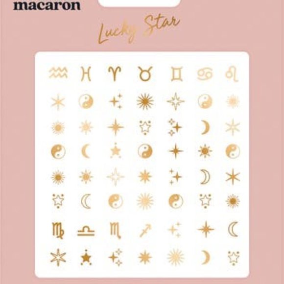 le mini macaron Lucky Star Mini Nail Stickers NIP - Picture 2 of 3